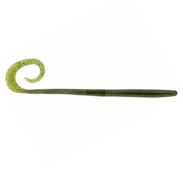 Gary YAMAMOTO 長捲尾蛆 6吋 每包10入  169 亮綠 + 亮綠亮片  1包