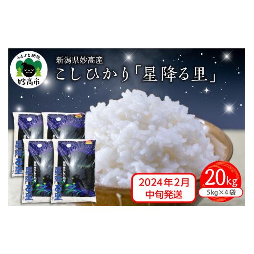 ふるさと納税 新潟県 妙高市 新潟県妙高産こしひかり「星降る里」20kg