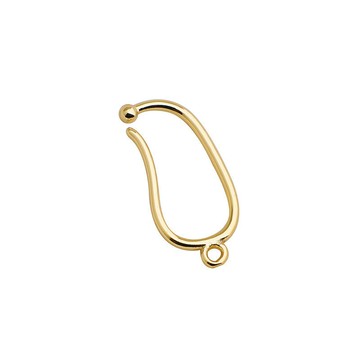 宏雲Hongyun-xs--14K包金保色U形球耳鉤無耳洞無骨耳夾無痛耳掛資料diy耳飾配件女