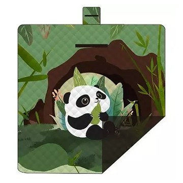 愛北鼻之家 超聲波野餐墊  200 x 200cm  綠森林熊貓