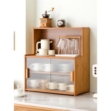 桌面收納盒杯子收納柜茶具展示柜子廚房水杯置物架杯架餐具儲物柜