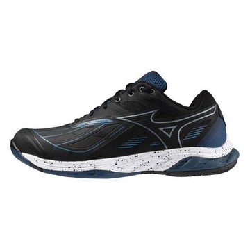 Mizuno Wave Fang 2 男女 羽球鞋 寬楦 室內 運動 比賽 穩定 止滑 黑藍 [71GA231312]