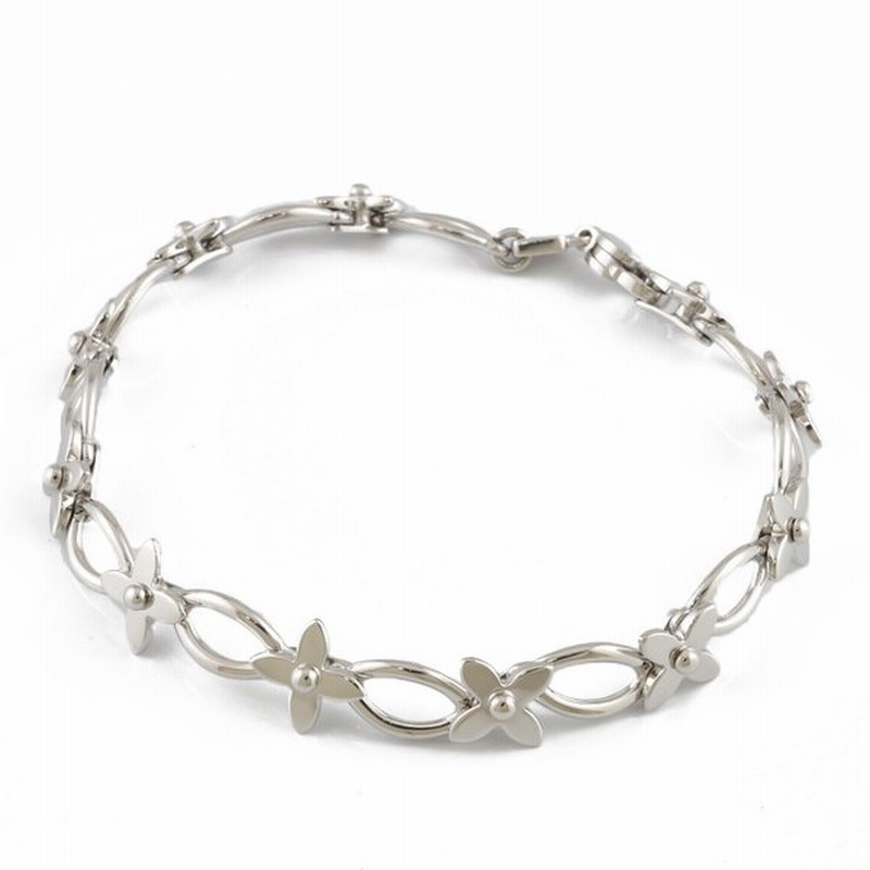 ルイ ヴィトン Louis Vuitton K18wg ブレスレット フラワー ブラスレ チャーム ドゥ モノグラム 18金 K18ホワイトゴールド シルバー Bj 中古 通販 Lineポイント最大0 5 Get Lineショッピング