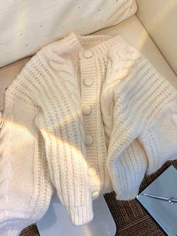 毛衣開衫外套女秋冬慵懶風上衣年新款春秋寬松外穿針織衫早秋