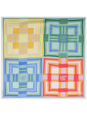 Lancel - Summer tartan-print silk scarf - women - Silk - One Size - Green