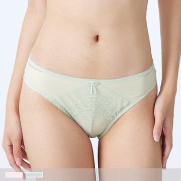 清新花語 三角剪裁包臀網紗 中低腰內褲 9632