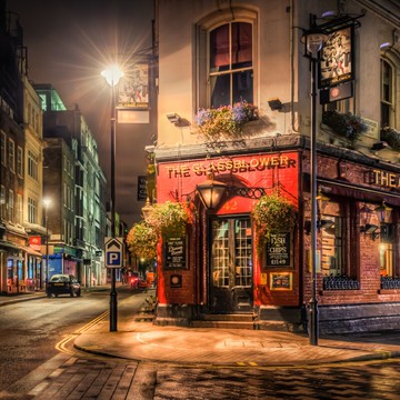 復古懷舊歐式街景壁紙玄關餐廳直播間裝飾背景墻畫高級感網紅墻紙