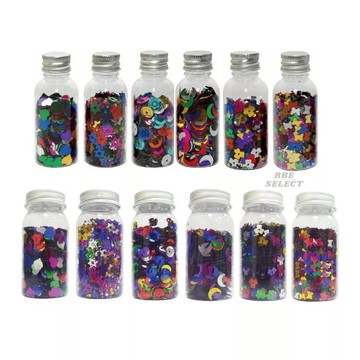 【RBE】優筆霖亮片 DIY 手作配件 罐裝亮片 手工材料 兒童 DIY 炫彩 貝殼紙 卡片 美勞 造型 亮片 閃亮亮片