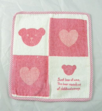 【震撼精品百貨】日本泰迪熊 毛巾 愛心,粉  震撼日式精品百貨