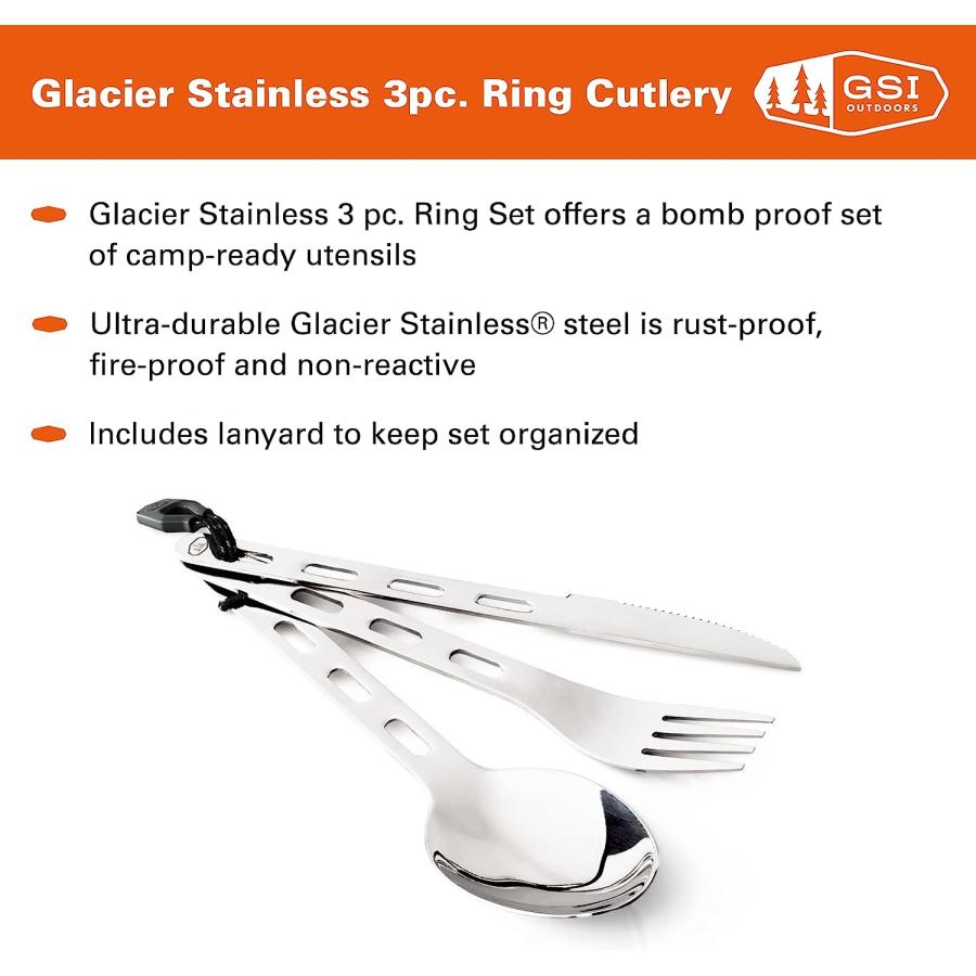 GSI Outdoors Glacier Stainless Pieces Ring Cutlery by GSI　並行輸入品