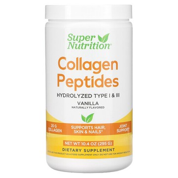 Super Nutrition, 膠原蛋白肽，香草味，10.4 盎司（295 克）