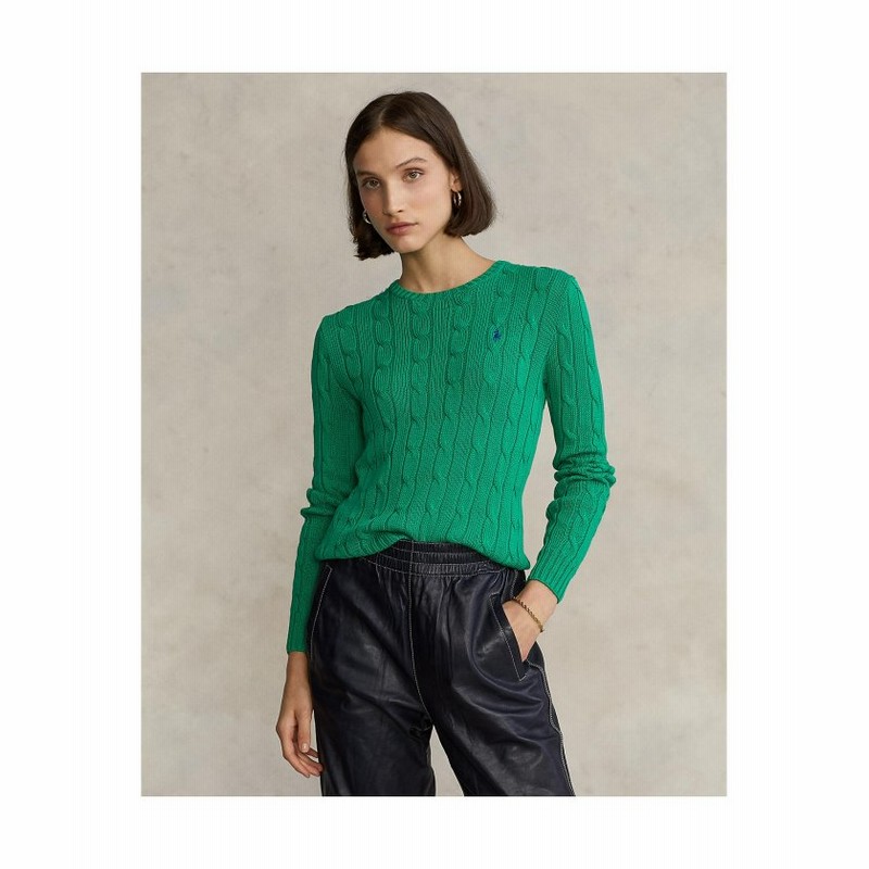ポロ ラルフ ローレン ケーブルニット コットン セーター レディース 300グリーン Xs Polo Ralph Lauren 通販 Lineポイント最大1 0 Get Lineショッピング