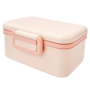 Caldo 卡朵生活 竹纖維雙層便當盒 D188  粉色  1個