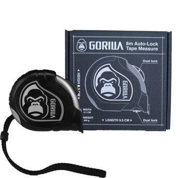 GORILLA 銀灰8M雙面文公尺捲尺