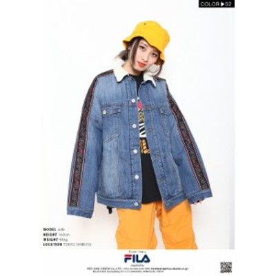 半額】FILA heritage アウター 冬 長袖 ボア デニムジャケット メンズ