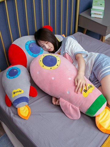創意火箭抱枕靠墊臥室靠枕床頭兒童枕頭陪你睡抱枕男生款睡覺