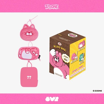 S'AIME ZIZONE 毛絨軟軟兩用吊飾盲盒 (單入隨機款) PINGO 盒玩 盲盒 盲抽 公仔 玩偶 飲料提袋