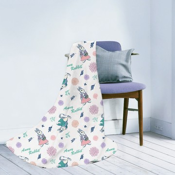 安妮兔 冷氣毯 彩色授權圖案設計 布面質地柔軟富有彈性 多用途保暖毯  90 x 150cm  藍色