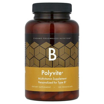 D'adamo, Polyvite® B，多維生素補劑，120 粒素食膠囊