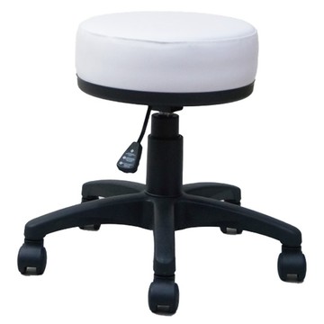 台灣製造 CC-02辦公圓椅  白色  47~57 x 35 x 35cm