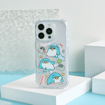 PP mini日常貼紙亂花抗黃防摔MagSafe iPhone手機殼