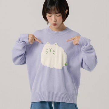 a la sha 雲朵Q咪長袖針織上衣