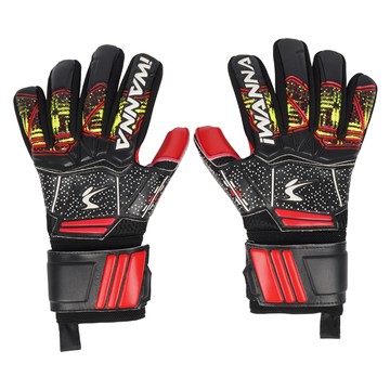 韓國 iWANNA 防手指扭傷保護守門員手套  XL  黑色  1組