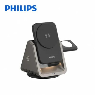【PHILIPS飛利浦】黑金剛 三合一磁吸充電座(DLK3540Q)