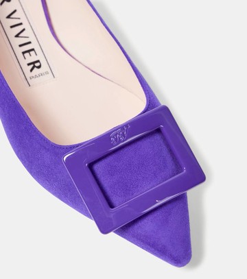Roger Vivier Gommettine suede ballet flats