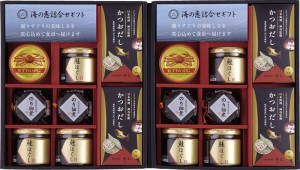  海の恵詰合せ 鮭ほぐし (50g)×6 のり佃煮瓶詰 (80g) かつおだし (4g×8)× 各4 紅ずわいがにほぐし身 (55g)×