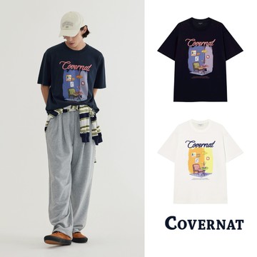 [COVERNAT] 25FW Painting Graphics 印刷棉質休閒短袖上衣
