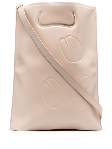 Maison Margiela - Tabi flat leather tote bag - men - Calf Leather/Polyamide/Spandex/Elastane/Aluminium/Zinc/Brass/Copper - One Size - Neutrals