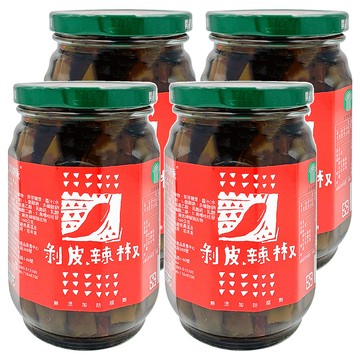 山海經脈 剝皮辣椒  400g  4罐