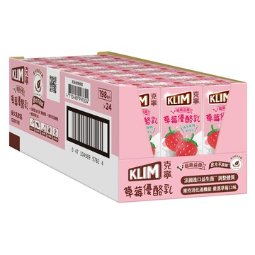 克寧國小生優酪乳-草莓口味 198mlX24/箱
