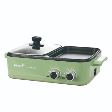 【DANBY丹比】雙溫控火烤兩用輕食鍋(DB-1BHP)｜福利品 火烤兩用鍋 火鍋 烤肉 中秋節烤肉 聖誕節 交換禮物