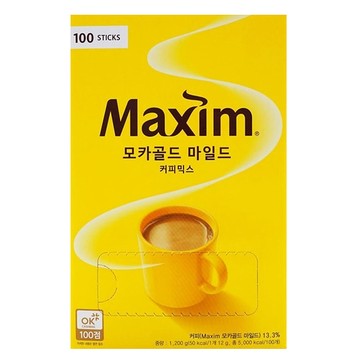Maxim 麥心 摩卡經典三合一咖啡 快速沖泡 韓國國民咖啡品牌  12g  100包  1盒