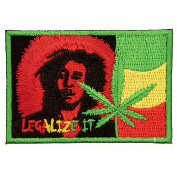DIY刺繡徽章 時尚嘻哈立體繡貼 牙買加雷鬼歌手 名人刺繡 牙買加刺繡 大麻裝飾貼 徽章 臂章貼 _廠商直送