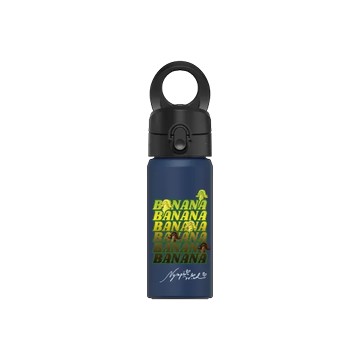 磁吸水壺 AquaStand 不鏽鋼 480cc - 無吸管 子夜藍 - None - Dragnana：香蕉的一生（妮妃雅手繪）