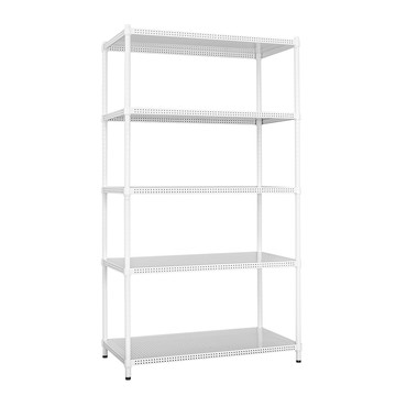 【dayneeds】極致美學 120x45x210公分五層烤白沖孔層架