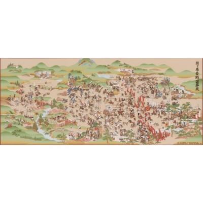 掛軸風タペストリー 現代復刻版 『関ケ原合戦図』(全武将解説付き) 掛け軸 巻物 歴史 戦い 武将 徳川家康 石田三成 戦国時代 岐阜県 |  LINEブランドカタログ