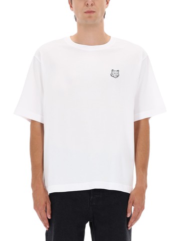 maison kitsuné fox patch t-shirt