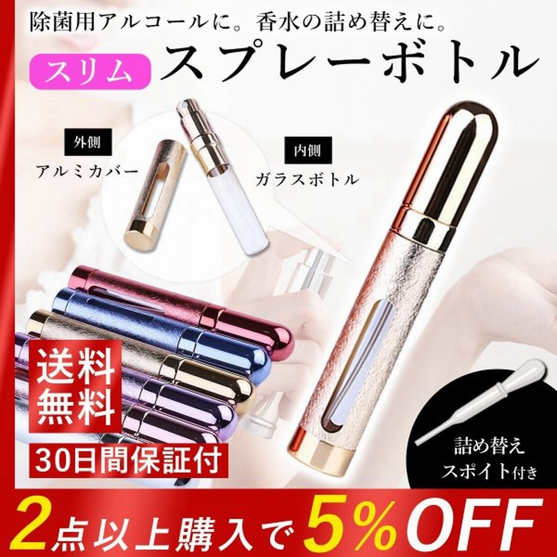 スプレーボトル アトマイザー 12ml スポイト付 アルコール 対応 ガラス瓶 アルミケース付 おしゃれ スリム 小型 携帯 香水 遮光 スプレー容器 消毒水 化粧水 通販 Lineポイント最大0 5 Get Lineショッピング
