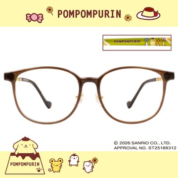 三麗鷗夢幻隊▪︎布丁狗｜小夥伴賽跑 方框眼鏡｜咖啡棕