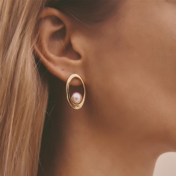 SLOW ROVER｜多重宇宙 簡約大珍珠耳環-厚鍍18K金