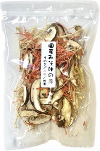 国産乾燥みそ汁の具(えのき・人参・椎茸) 40g