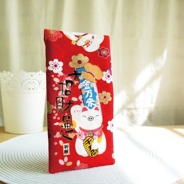 Lovely大招財運【招財豬直式紅包袋】存摺套、現金收納袋、紅E