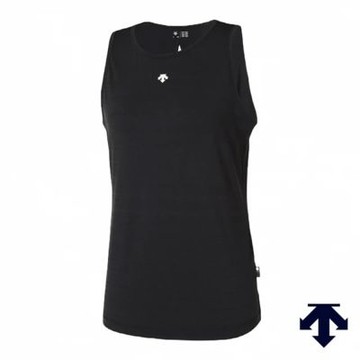 【DESCENTE】迪桑特 女士 無袖吸濕排汗彈力背心(SN222PST44-BLK0)