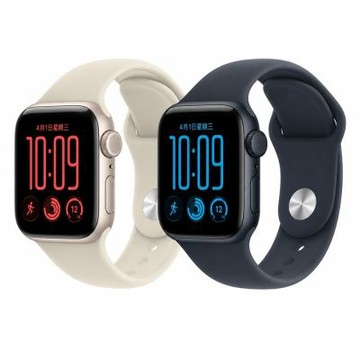 Apple Watch  SE 3 GPS 44mm 鋁金屬錶殼搭配運動錶帶 - S/M