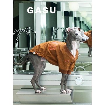 GASU刺繡輕薄復古運動衫 Athlete  四季通用 寵物狗狗兩腳衣外套