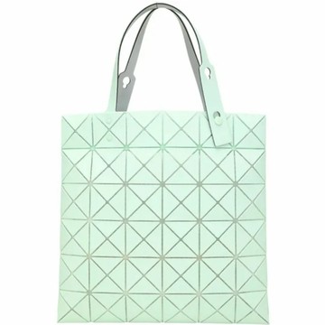 Issey Miyake BAOBAO LUCENT W COLOR 6x6 撞色霧面幾何手提托特包-綠x淺綠